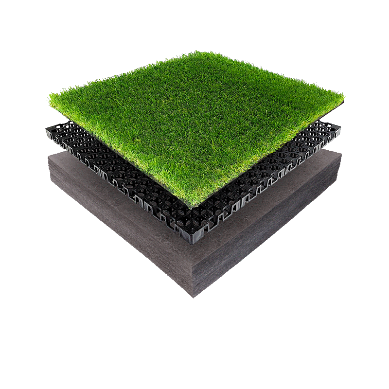 Artificial grass system drainbase